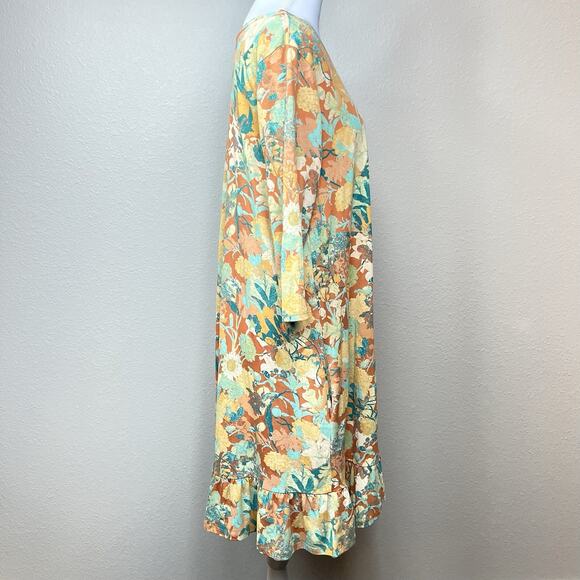 Peruvian Connection Women’s Latana Pima Cotton Medium Jersey Pockets Ruffle Hem - Picture 4 of 11